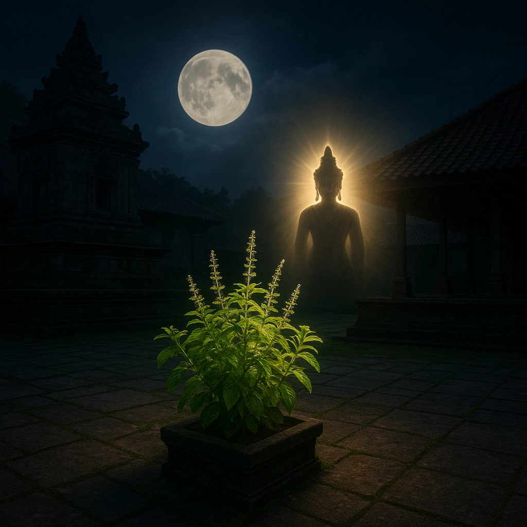 Illustration of Batara Kamajaya symbolizing love, charm, and Wuku Galungan blessing.