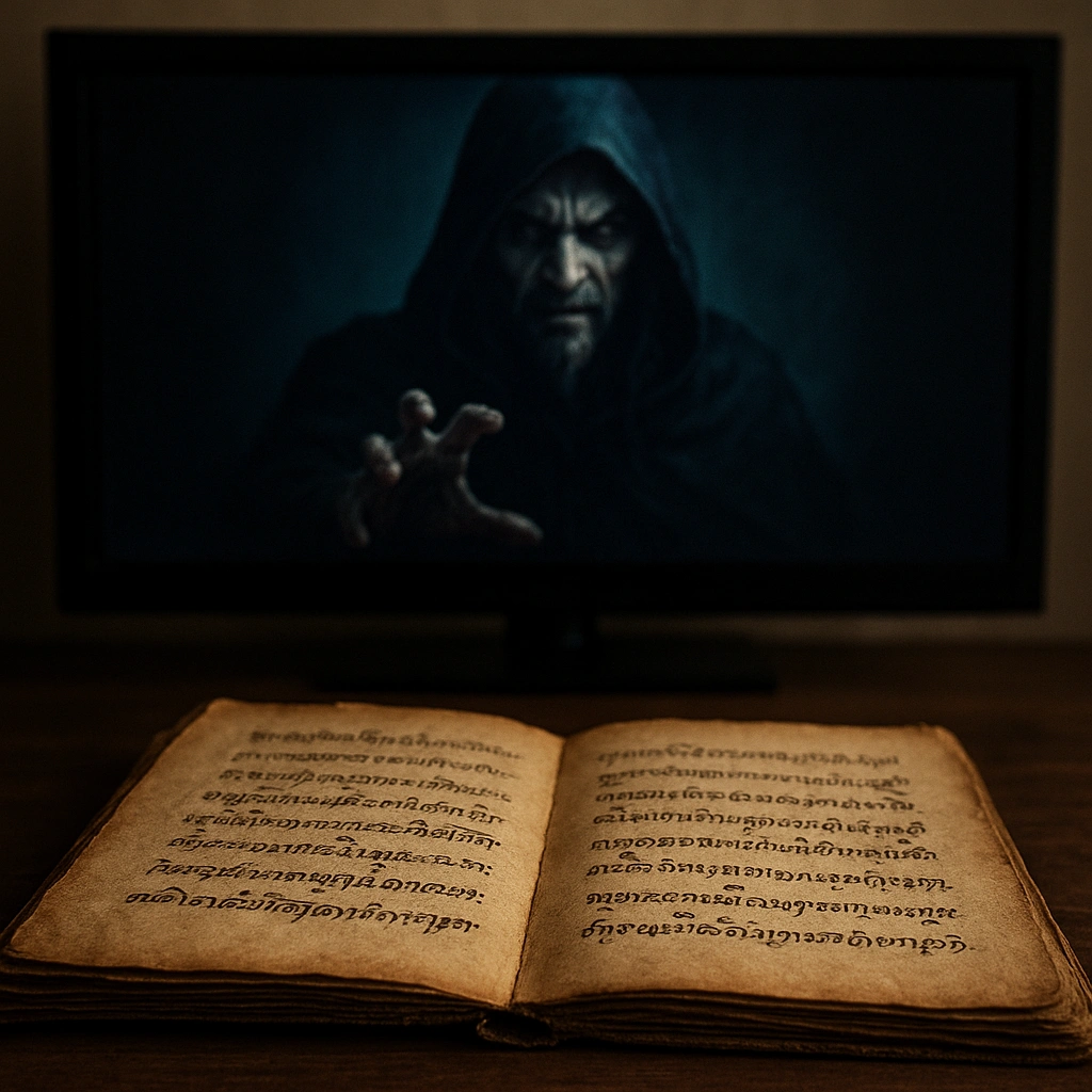 Contrast of noble Javanese manuscripts with negative modern media portrayal of Dukun.