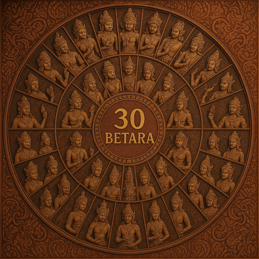 Representation of 30 wuku and their guardian deities in Javanese astrology.