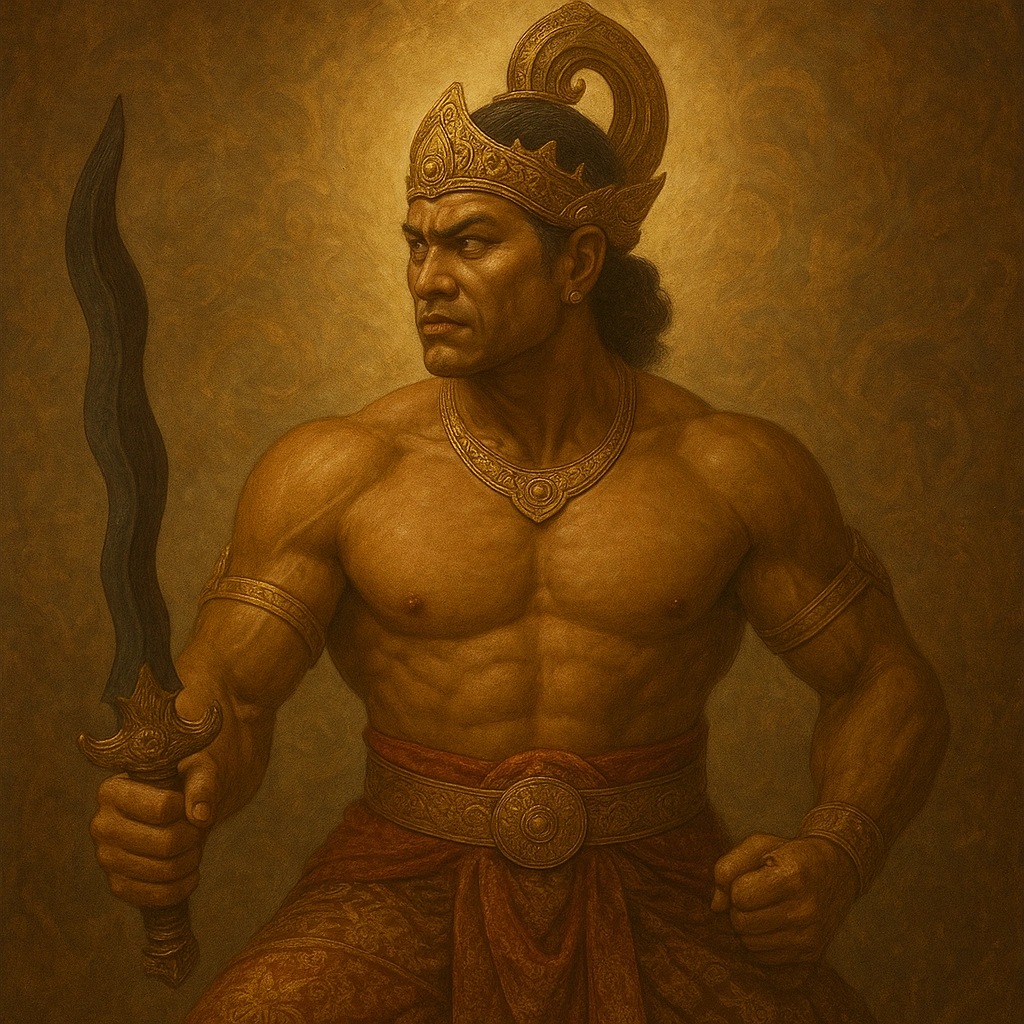 Bethara Gatra, the Javanese deity of courage and strength guiding Wuku Manahil.