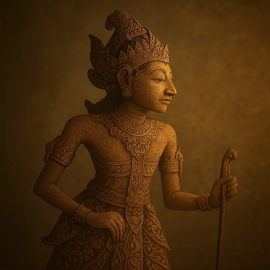 Wayang depiction of Bethara Yamadipati, symbol of cosmic justice in Wuku Sinta