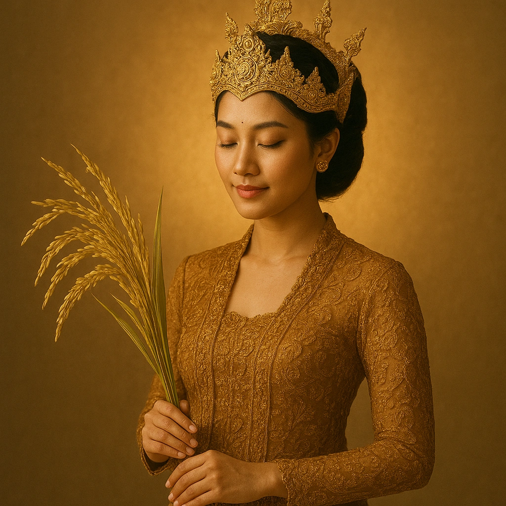 Bethari Sri, Javanese goddess of rice and prosperity in traditional attire