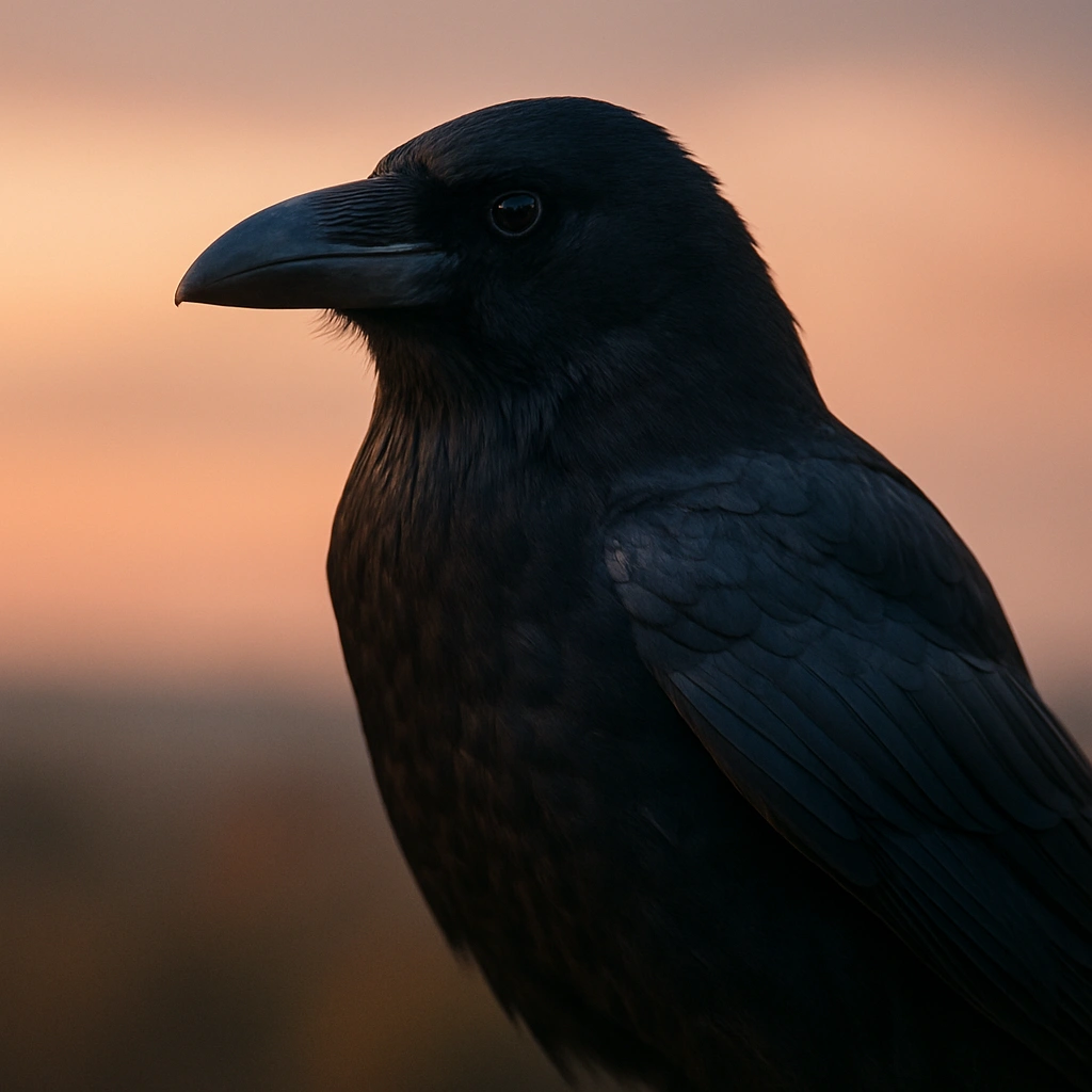 Crow symbolizing intuition and awareness in Wuku Sinta.