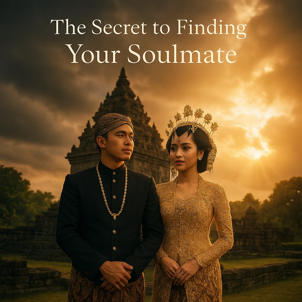Javanese bride and groom in traditional attire symbolizing the secret to finding a true soulmate in Wuku Kurantil.