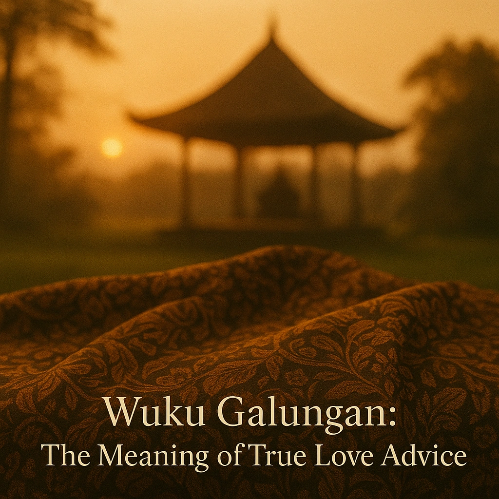 Wuku Galungan thumbnail with Javanese cultural nuance and text The Meaning of True Love Advice