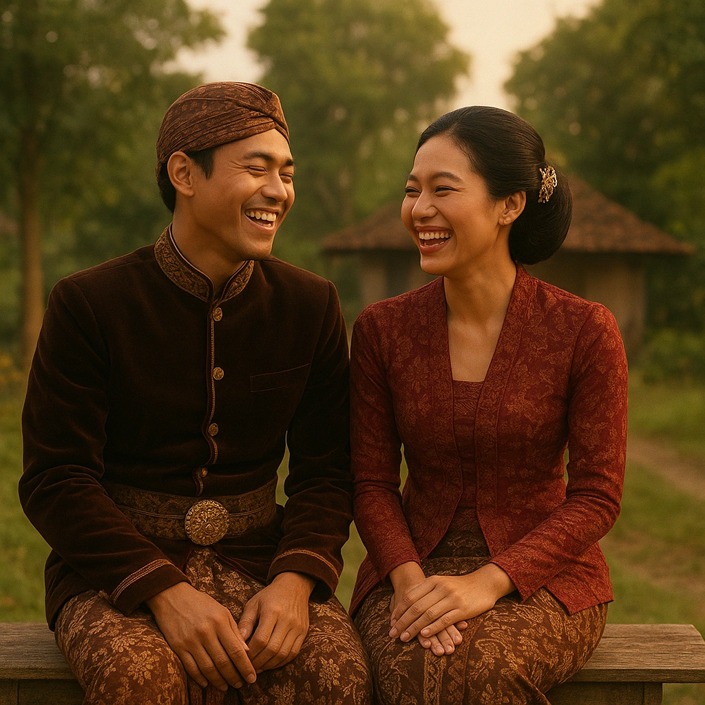 Javanese couple representing love compatibility of Wuku Wuye