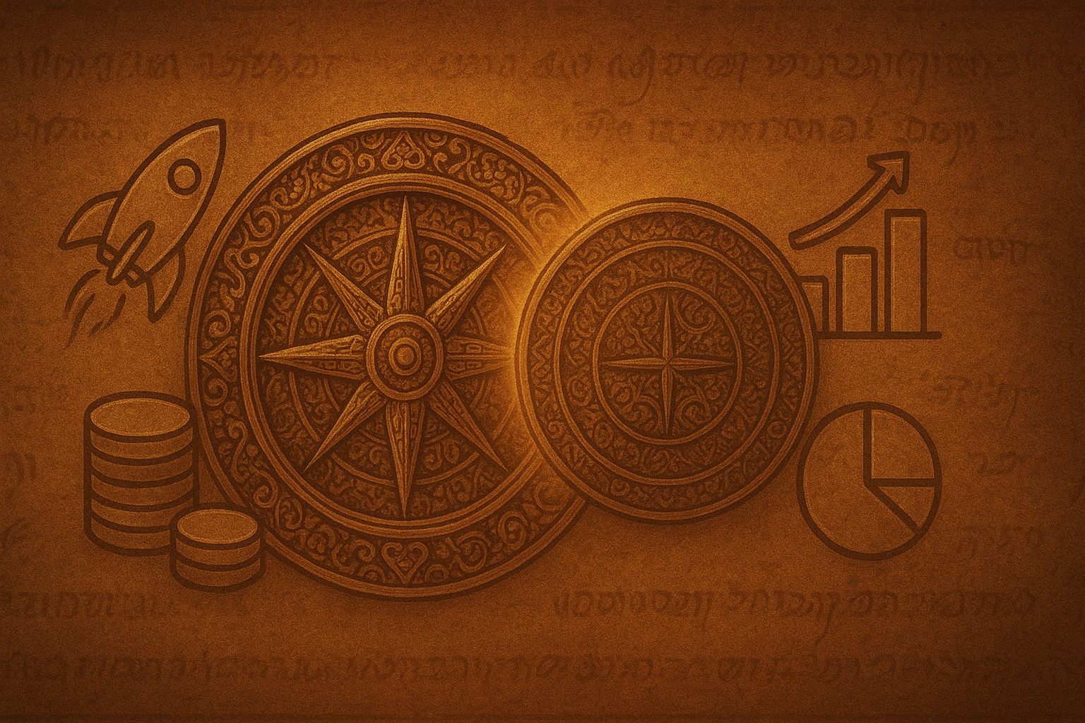 Ancient Javanese compass symbolizing Weton guidance for business and startup success. Ancient Javanese compass symbolizing Weton guidance for business and startup success.