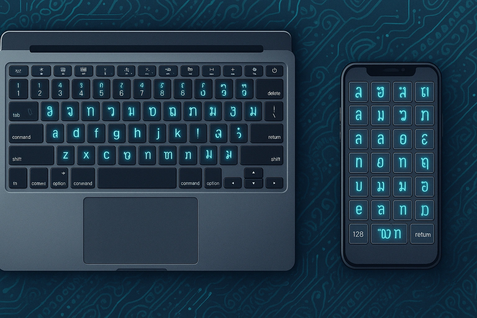 Guide to typing Javanese script with keyboard layouts and stickers.